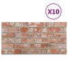 vidaXL Panneaux muraux 10 pcs Orange 100 x 50 cm Mousse EPS