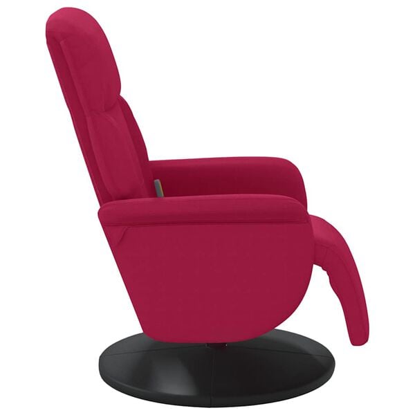vidaXL Fauteuil de massage inclinable avec repose-pied rouge bordeaux