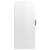 vidaXL Meuble TV mural Blanc brillant 40x34,5x80 cm