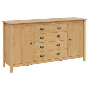vidaXL Buffet avec tiroir HILL Marron miel 154 x 40 x 80 cm Pin massif