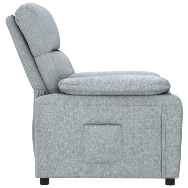 vidaXL Fauteuil inclinable Gris clair Tissu