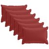 vidaXL Housse de coussin 6 pc HOUTEN Bordeaux 50 x 80 cm Polyester