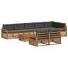vidaXL Ensemble de canap&eacute;s d'ext&eacute;rieur 9 pc Naturel et Anthracite