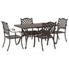 vidaXL Ensemble de salle &agrave; manger pour jardin 5 pc Bronze Aluminium