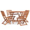 vidaXL Ensemble &agrave; manger de jardin 5 pcs Bois d'acacia solide