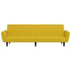 vidaXL Canap&eacute;-lit 2 places jaune velours