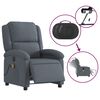 vidaXL Fauteuil inclinable de massage &eacute;lectrique gris fonc&eacute; velours