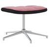 vidaXL Chaise de relaxation avec tabouret Rose Velours et PVC