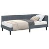 vidaXL Cadre de lit d'angle avec matelas 2 pcs Gris Velours