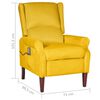 vidaXL Fauteuil de massage inclinable Jaune Velours