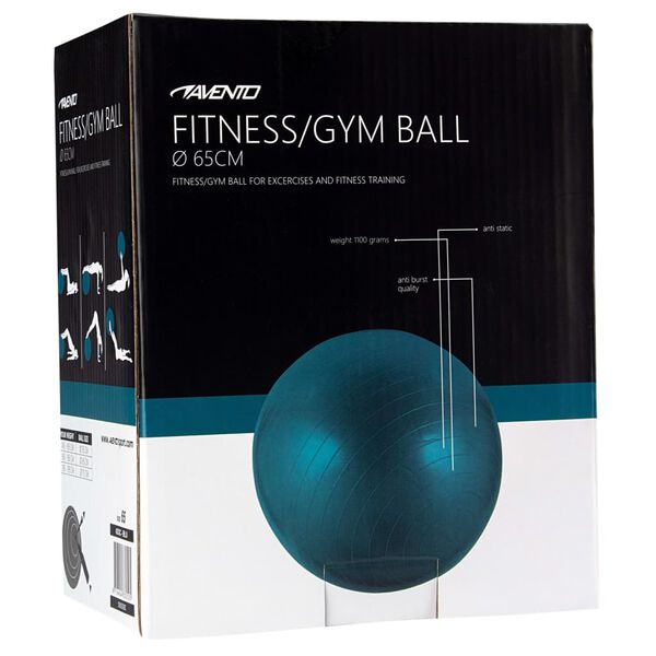Avento Ballon de fitness/d'exercice Diam&egrave;tre 65 cm Bleu
