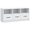 vidaXL Meuble TV Blanc 102 x 34,5 x 47 cm Bois d'ing&eacute;nierie