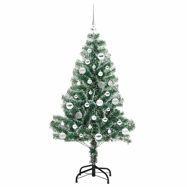 vidaXL Arbre de No&euml;l artificiel floconn&eacute; de neige avec lumi&egrave;re LED