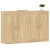 vidaXL Armoires murales 2 pcs ch&ecirc;ne sonoma bois d'ing&eacute;nierie