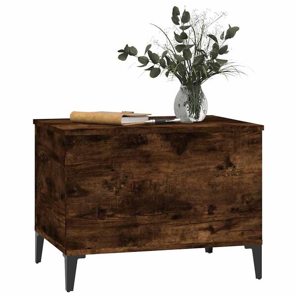 vidaXL Table basse Chêne fumé 60x44,5x45 cm Bois d'ingénierie