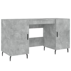 vidaXL Bureau gris b&eacute;ton 140x50x75 cm bois d'ing&eacute;nierie