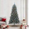 vidaXL Sapin de No&euml;l artificiel Vert 210 cm PVC, plastique et acier