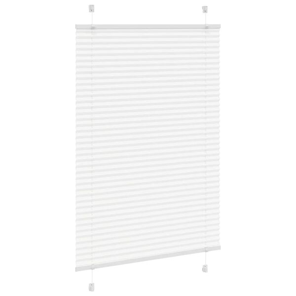 vidaXL Store pliss&eacute; blanc 95x150 cm largeur du tissu 94,4 cm polyester
