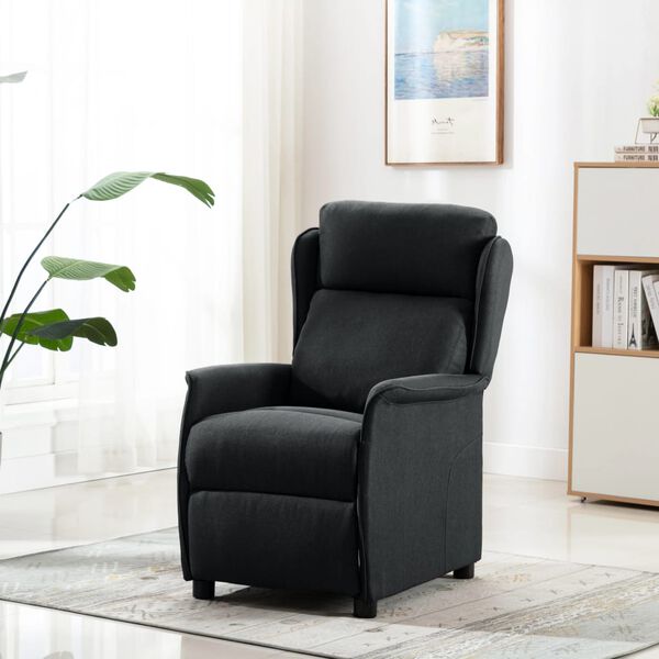 vidaXL Fauteuil de massage Gris foncé Tissu