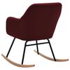 vidaXL Chaise &agrave; bascule Rouge bordeaux Tissu