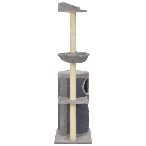 vidaXL Arbre à chat avec griffoirs en sisal Gris 148 cm