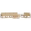vidaXL Ensemble de canap&eacute;s d'ext&eacute;rieur 6 pc Blanc et Beige