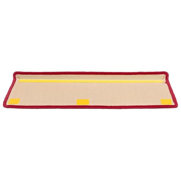 vidaXL Tapis d'escalier autocollants 15 pcs 65x21x4 cm Rouge