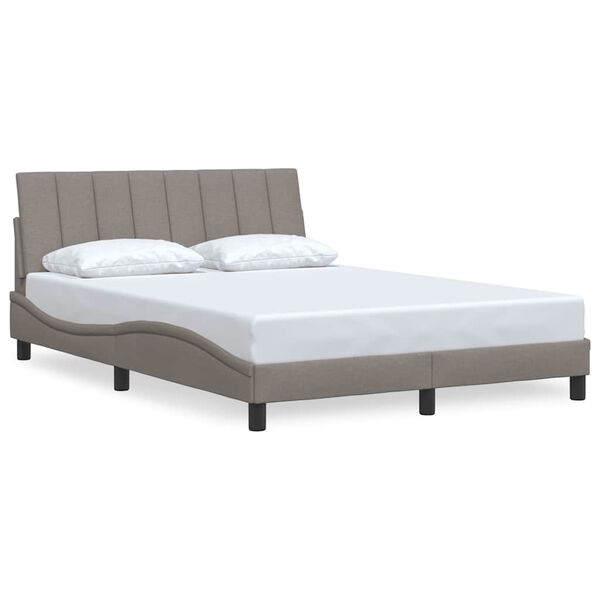 vidaXL Cadre de lit sans matelas Hanko taupe 140x200 cm tissu
