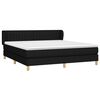 vidaXL Sommier &agrave; lattes de lit avec matelas Noir 160x200 cm Tissu