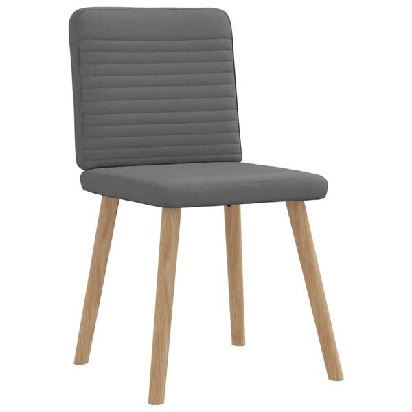 vidaXL Chaises à manger lot de 4 gris foncé tissu