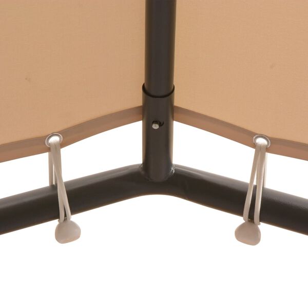 vidaXL Chapiteau tente 3 x 3 m Acier Beige