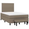 vidaXL Sommier &agrave; lattes de lit avec matelas taupe 120x190 cm tissu