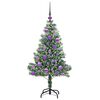 vidaXL Arbre de Noël artificiel floconné de neige avec lumière LED