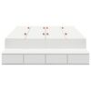 vidaXL Cadre de lit avec rangement Blanc 120 cm Bois d'ingénierie