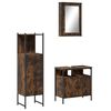 vidaXL Ensemble de meubles de salle de bain 3 pcs Ch&ecirc;ne fum&eacute;