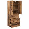 vidaXL Haut Armoire Bois Ancien 69,5 x 34 x 180 cm Bois d'ing&eacute;nierie