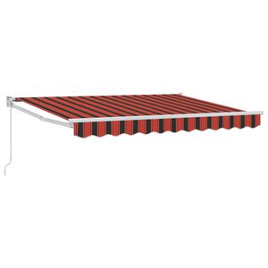 vidaXL Auvent r&eacute;tractable Orange, Noir et Jaune 3,5 x 2 m