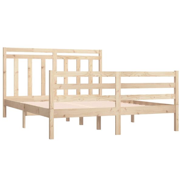 vidaXL Cadre de lit sans matelas 120x190 cm bois massif