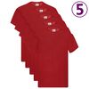 Fruit of the Loom T-shirts originaux 5 pcs Rouge M Coton