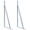 vidaXL Supports pour poteau de cl&ocirc;ture 2 pcs Acier galvanis&eacute;