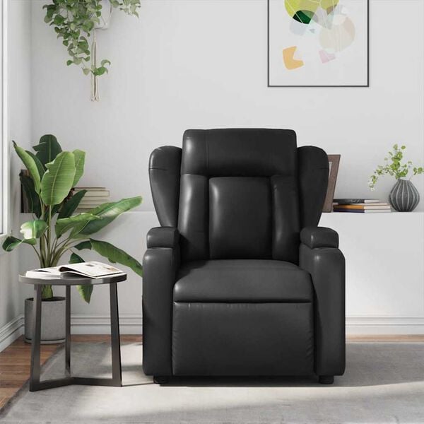 vidaXL Fauteuil de massage inclinable Noir Similicuir