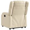 vidaXL Fauteuil inclinable Cr&egrave;me Tissu