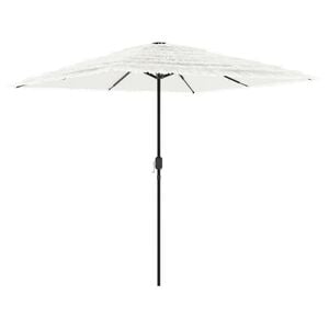 vidaXL Parasol de jardin avec m&acirc;t en acier blanc 248x248x248 cm
