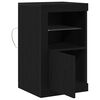vidaXL Buffet LED 2 pcs Ch&ecirc;ne noir 41 x 37 x 67 cm Bois d'ing&eacute;nierie