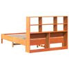 vidaXL Lit biblioth&egrave;que sans matelas cire marron 120x190cm pin massif