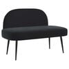 vidaXL Banc rembourr&eacute; avec dossier Noir 110 x 60 x 76 cm Velours