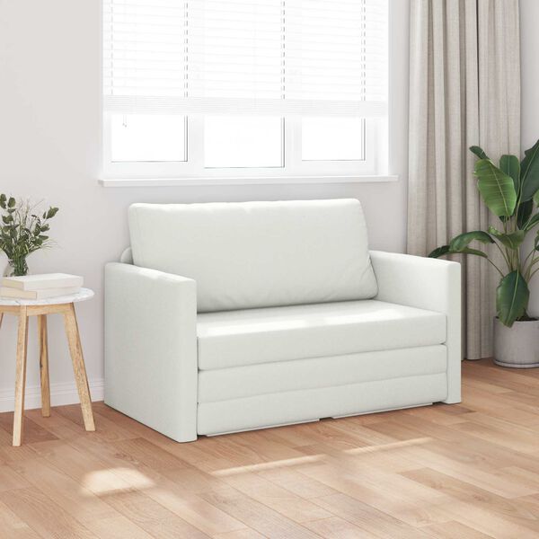 vidaXL Canap&eacute;-Lit 110cm Blanc Simili cuir