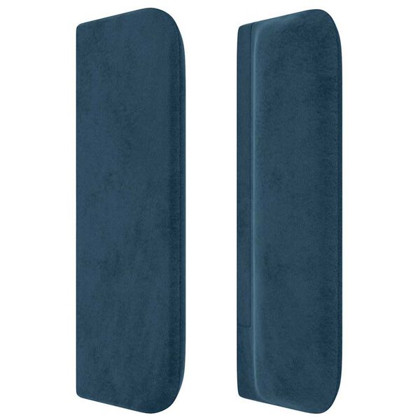 vidaXL T&ecirc;te de lit avec oreilles Bleu Fonc&eacute; 83x16x78/88 cm Velours