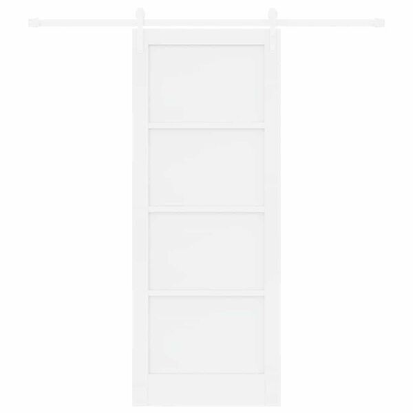 vidaXL Porte coulissante Blanc 83 x 211 cm Pin massif
