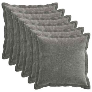 vidaXL Housse de coussin 6 pcs HOUTEN Gris fonc&eacute; 50 x 50 cm
